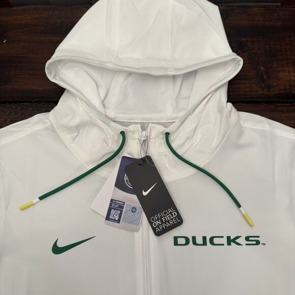 Nike Oregon Ducks Sideline Player Issue Pregame Half-Zip Hoodie - Picture 2 of 6
